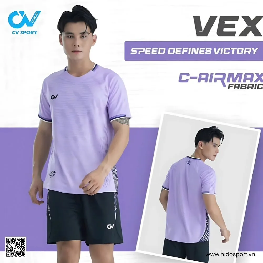 (TITLE)% Quần Áo Bóng Đá Thiết Kế Chính Hãng CV VEX 2025 - Tím