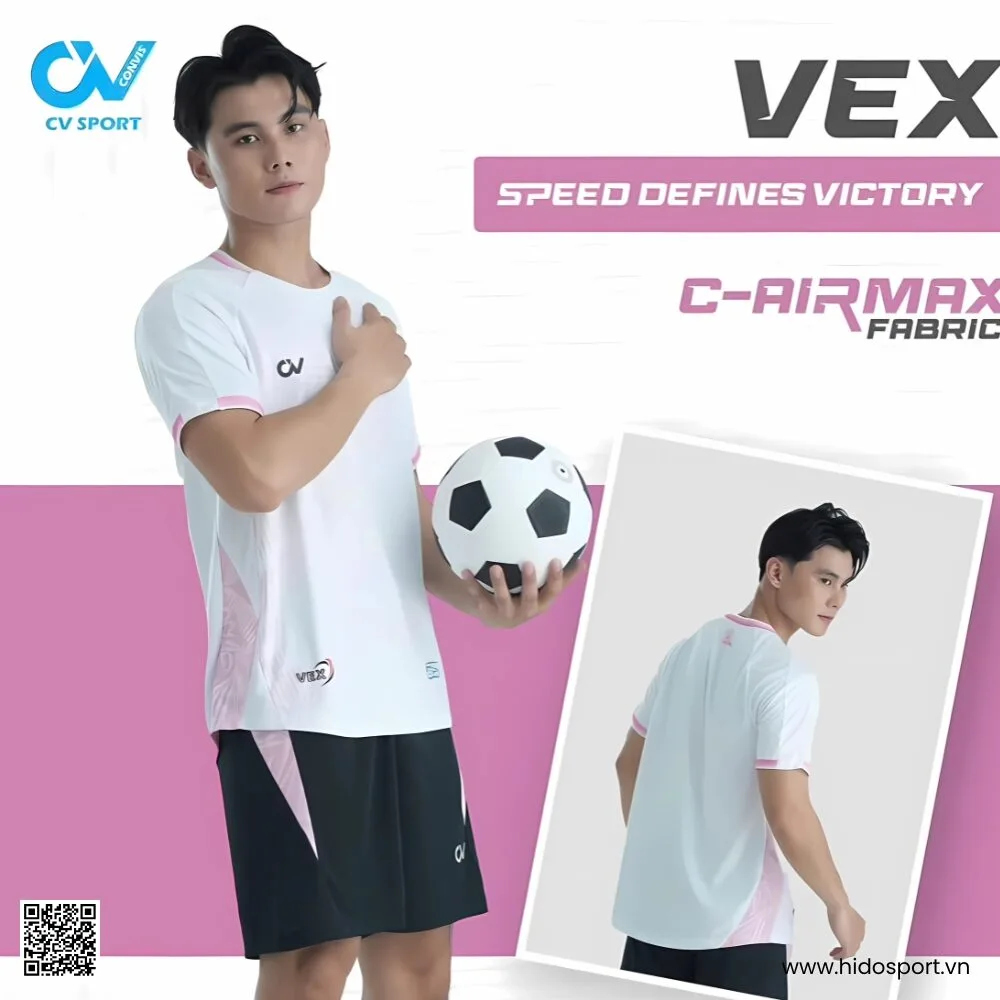 (TITLE)% Quần Áo Bóng Đá Thiết Kế Chính Hãng CV VEX 2025 - Trắng