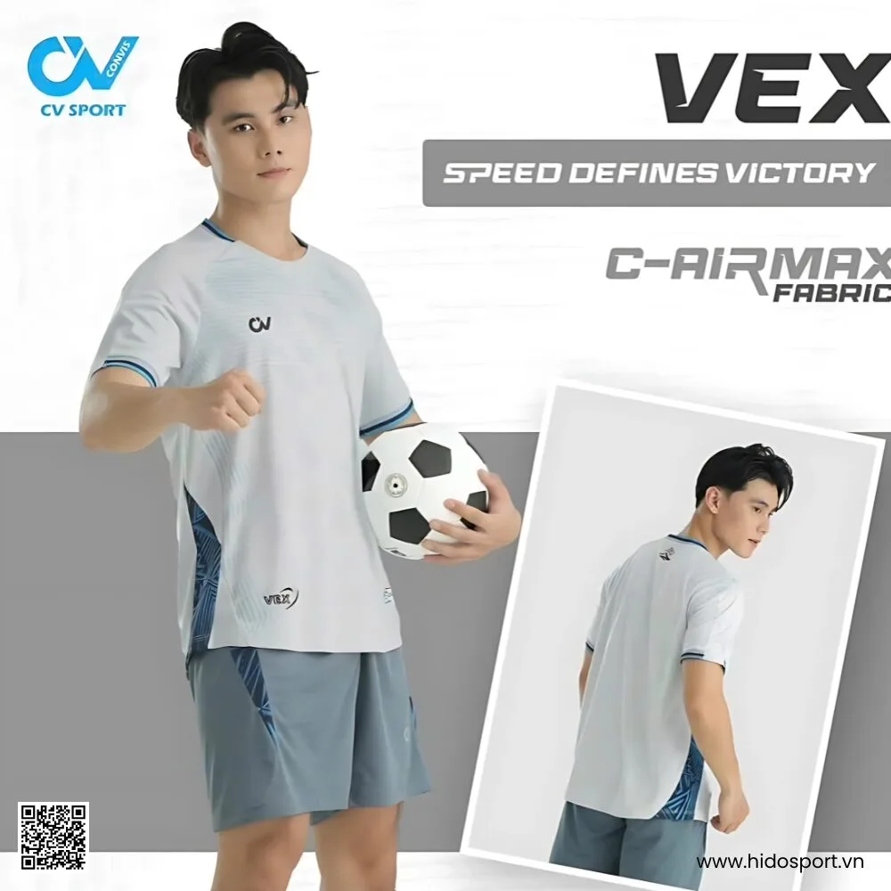 (TITLE)% Quần Áo Bóng Đá Thiết Kế Chính Hãng CV VEX 2025 - Xám