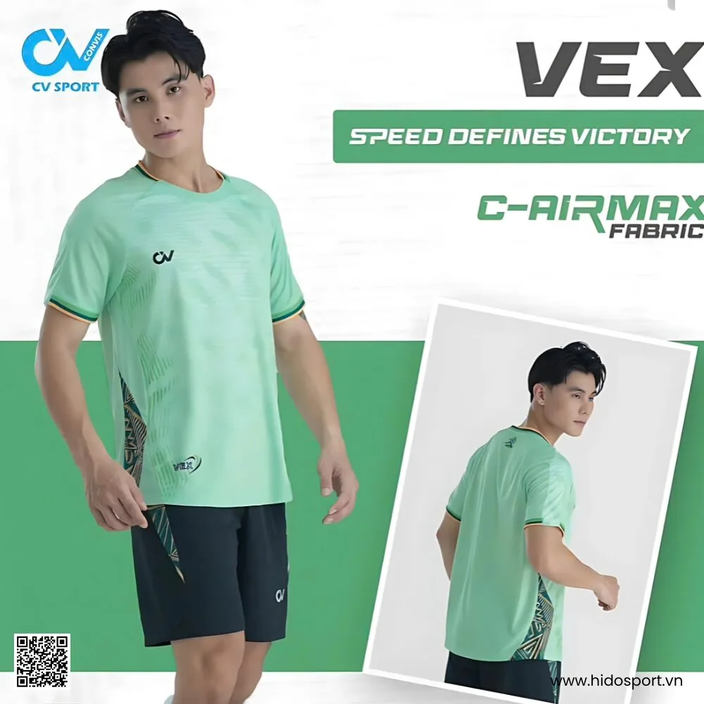 (TITLE)% Quần Áo Bóng Đá Thiết Kế Chính Hãng CV VEX 2025 - Xanh Cổ Vịt