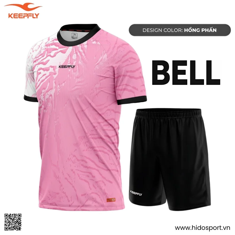 (TITLE)% Quần Áo Bóng Đá Thiết Kế Chính Hãng KEEPFLY BELL 2025 - Hồng Phấn