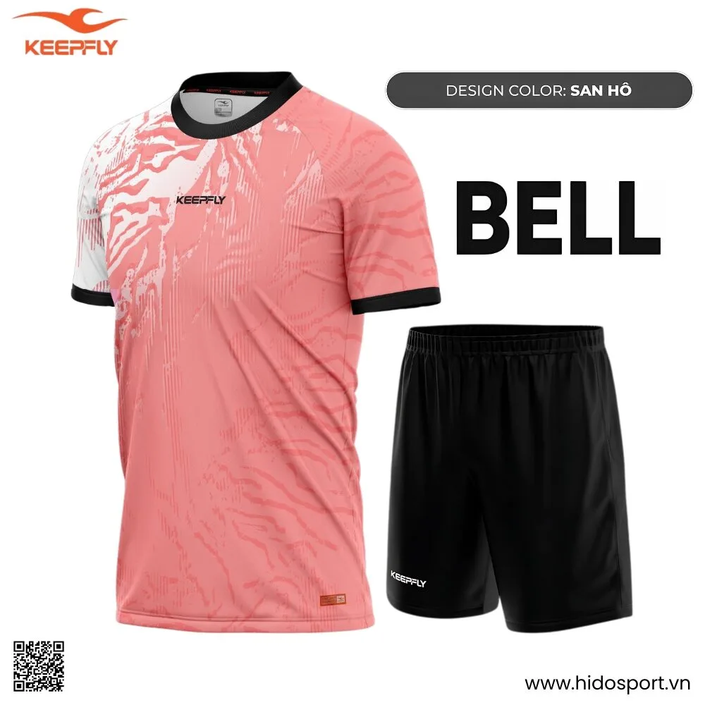 (TITLE)% Quần Áo Bóng Đá Thiết Kế Chính Hãng KEEPFLY BELL 2025 - San Hô