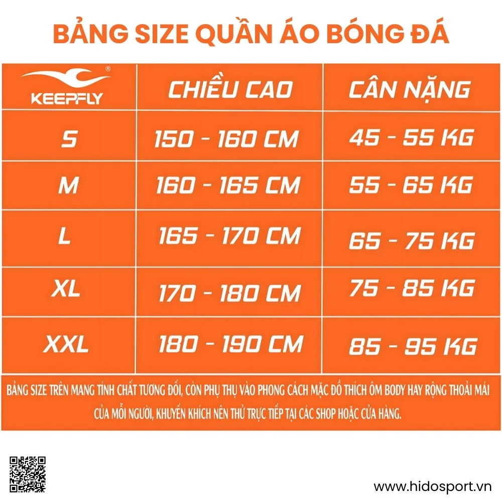 (TITLE)% Quần Áo Bóng Đá Thiết Kế Chính Hãng KEEPFLY BELL 2025 - Size