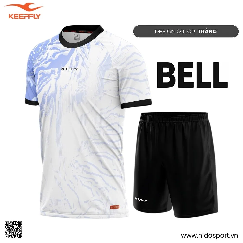 (TITLE)% Quần Áo Bóng Đá Thiết Kế Chính Hãng KEEPFLY BELL 2025 - Trắng