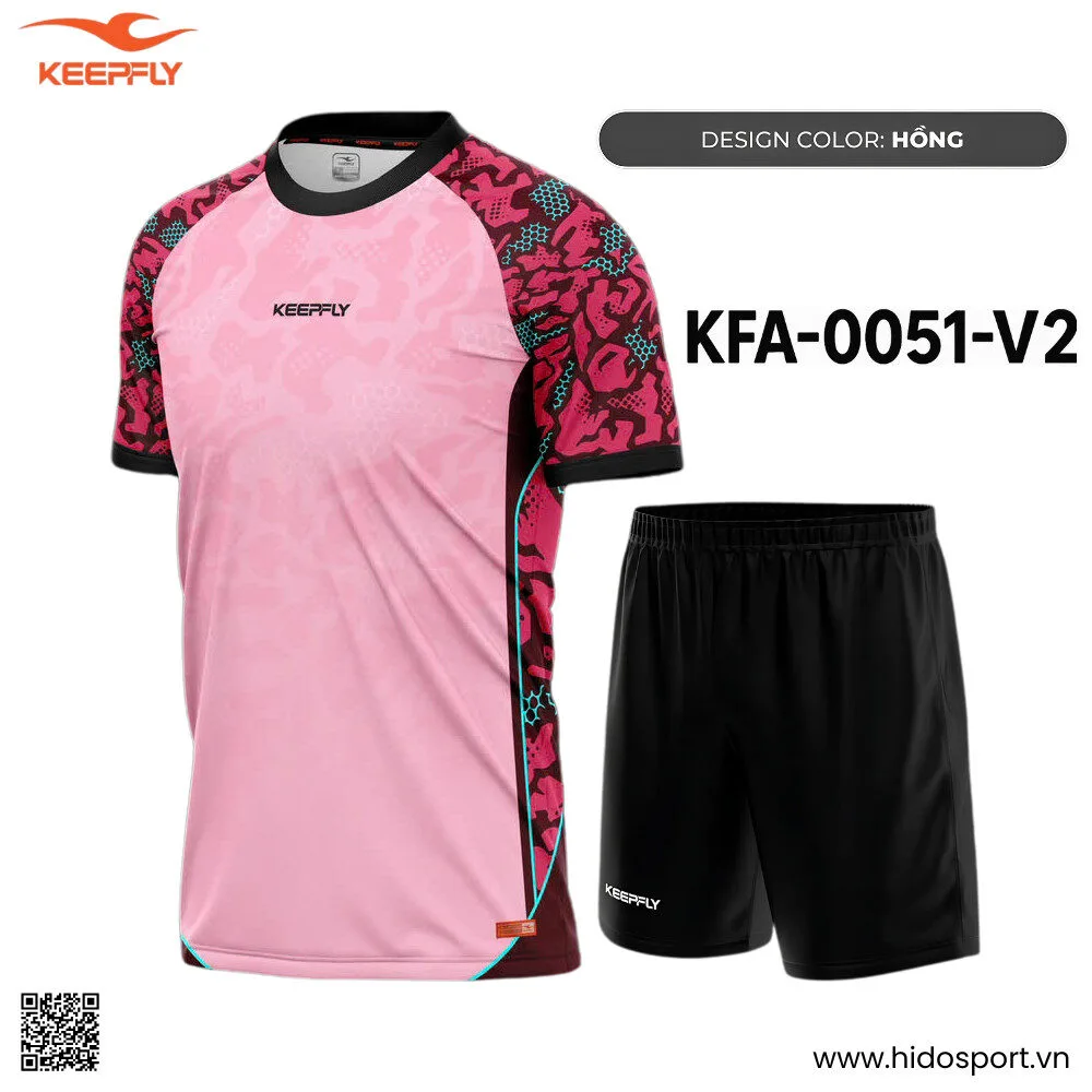 (TITLE)% Quần Áo Bóng Đá Thiết Kế Chính Hãng KFA-0051-V2 KEEPFLY ACTION 2025 - Hồng