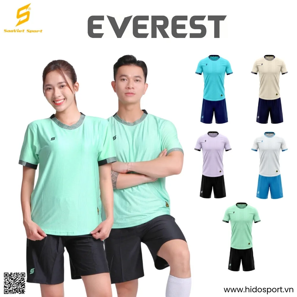 BST 6 MÀU - Quần Áo Bóng Đá Thiết Kế Chính Hãng SAO VIỆT EVEREST 2025 - HIDO SPORT