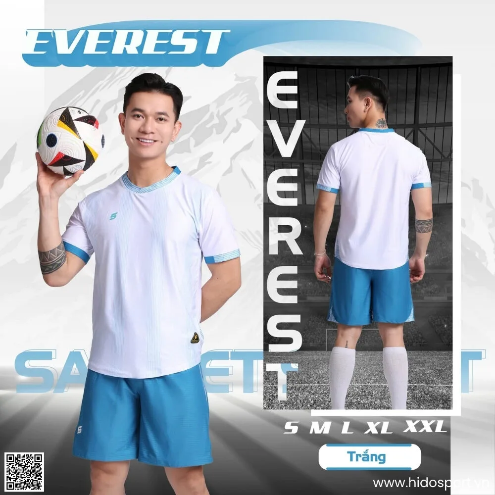 (TITLE)% BST 6 MÀU - Quần Áo Bóng Đá Thiết Kế Chính Hãng SAO VIỆT EVEREST 2025 - Trắng