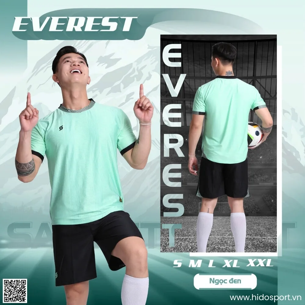 (TITLE)% BST 6 MÀU - Quần Áo Bóng Đá Thiết Kế Chính Hãng SAO VIỆT EVEREST 2025 - Xanh Ngọc