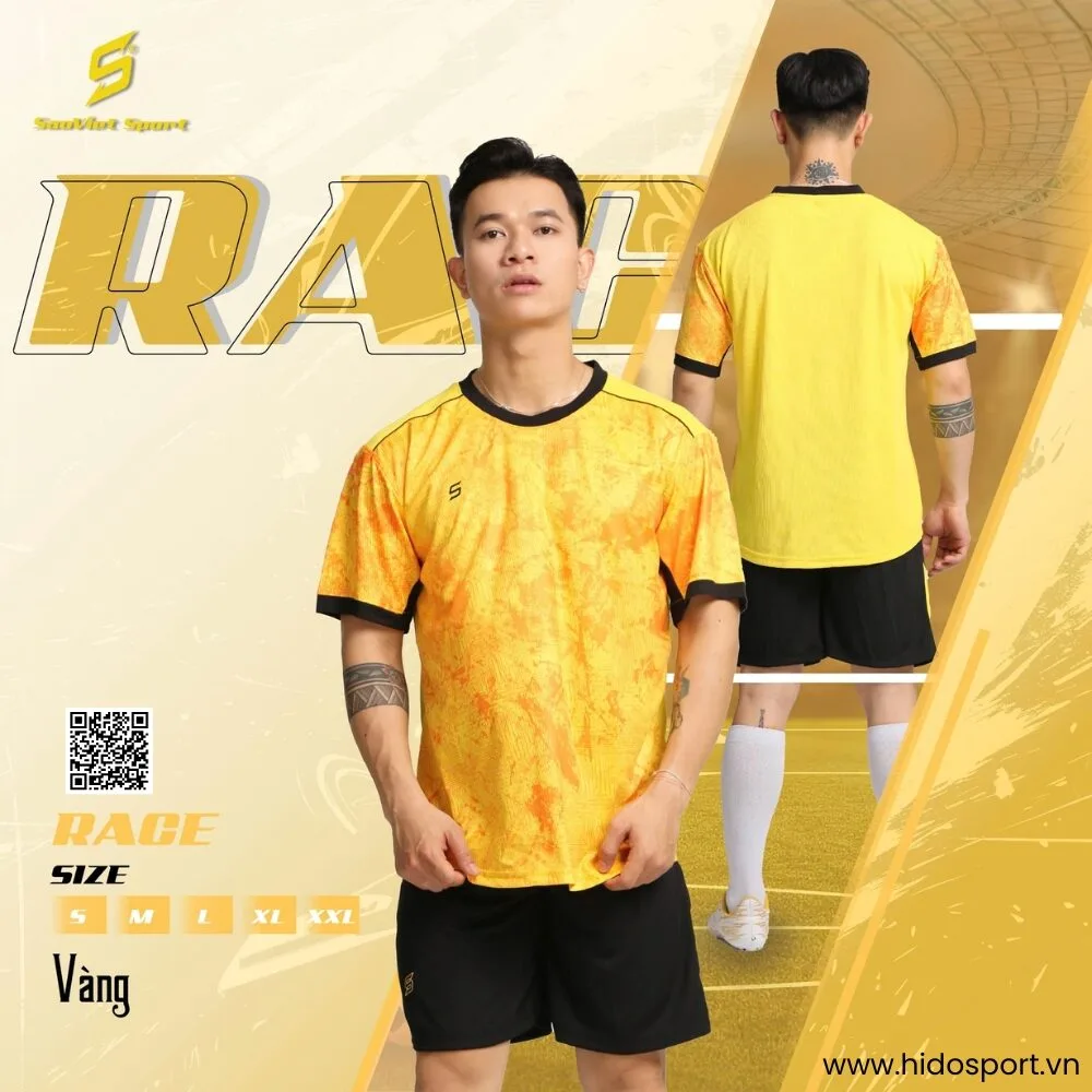 (TITLE)% BST 6 MÀU - Quần Áo Bóng Đá Thiết Kế Chính Hãng SAO VIỆT RACE 2025 - Vàng