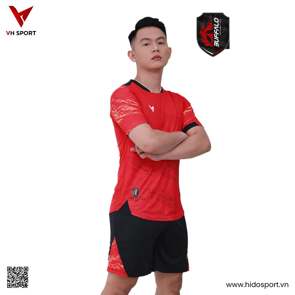 (TITLE)% Quần Áo Bóng Đá Thiết Kế Chính Hãng VH BUFFALO 2025 - Đỏ
