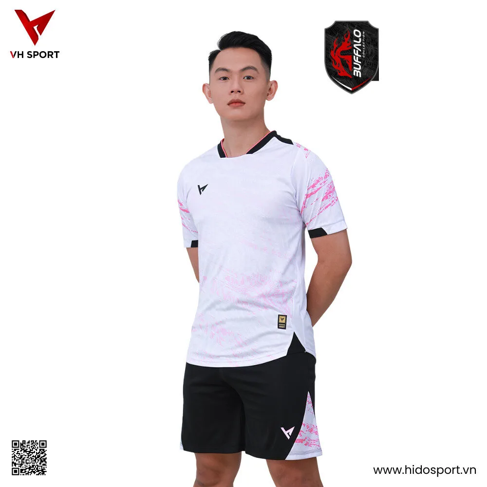 (TITLE)% Quần Áo Bóng Đá Thiết Kế Chính Hãng VH BUFFALO 2025 - Trắng Hồng