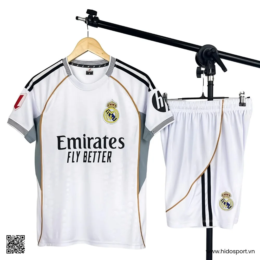 Quần Áo Real Madrid Màu Trắng Sân Nhà 2025-2026 - HIDO SPORT