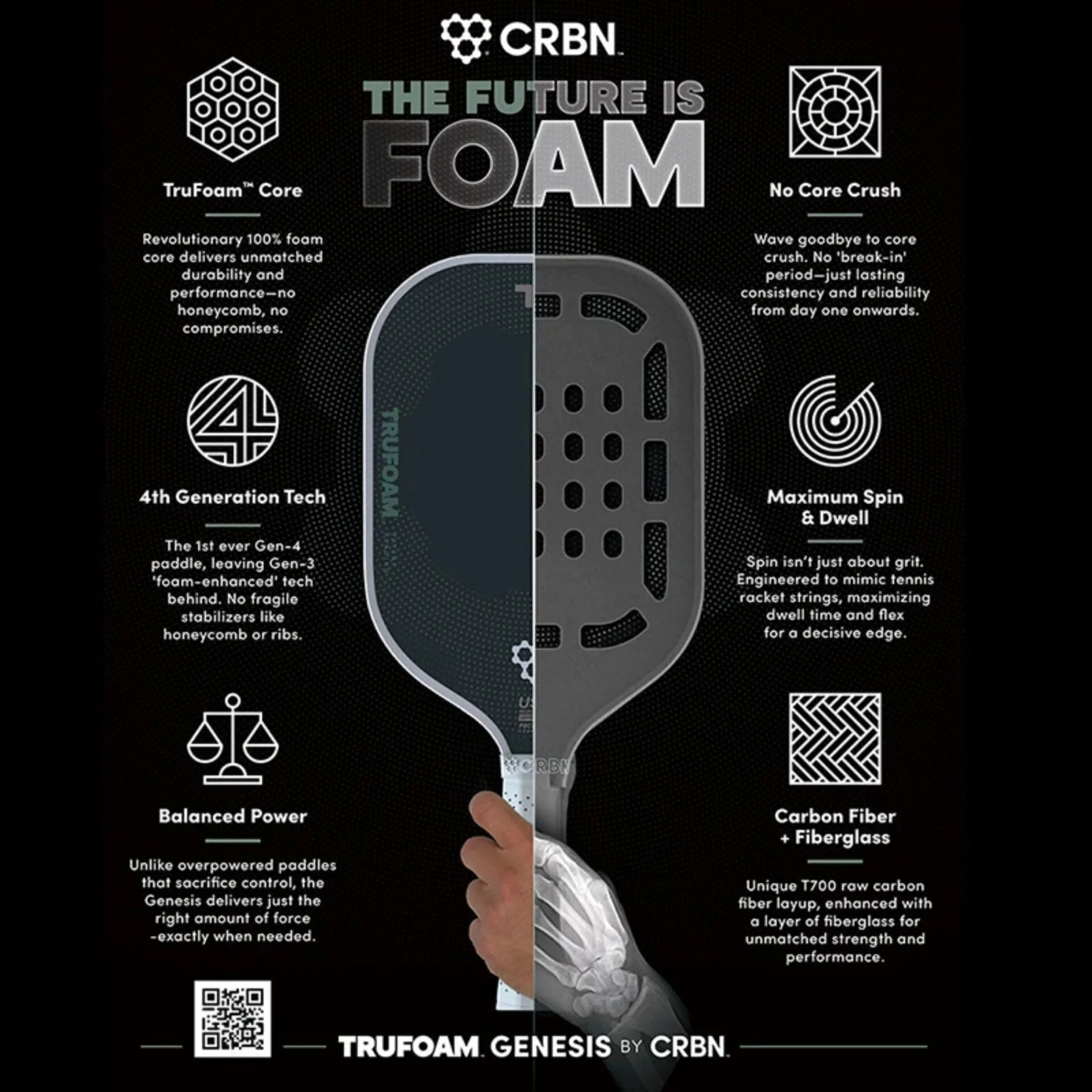 (TITLE)% Vot Pickleball Crbn Trufoam Hybrid 14mm Chinh Hang Hinh 002