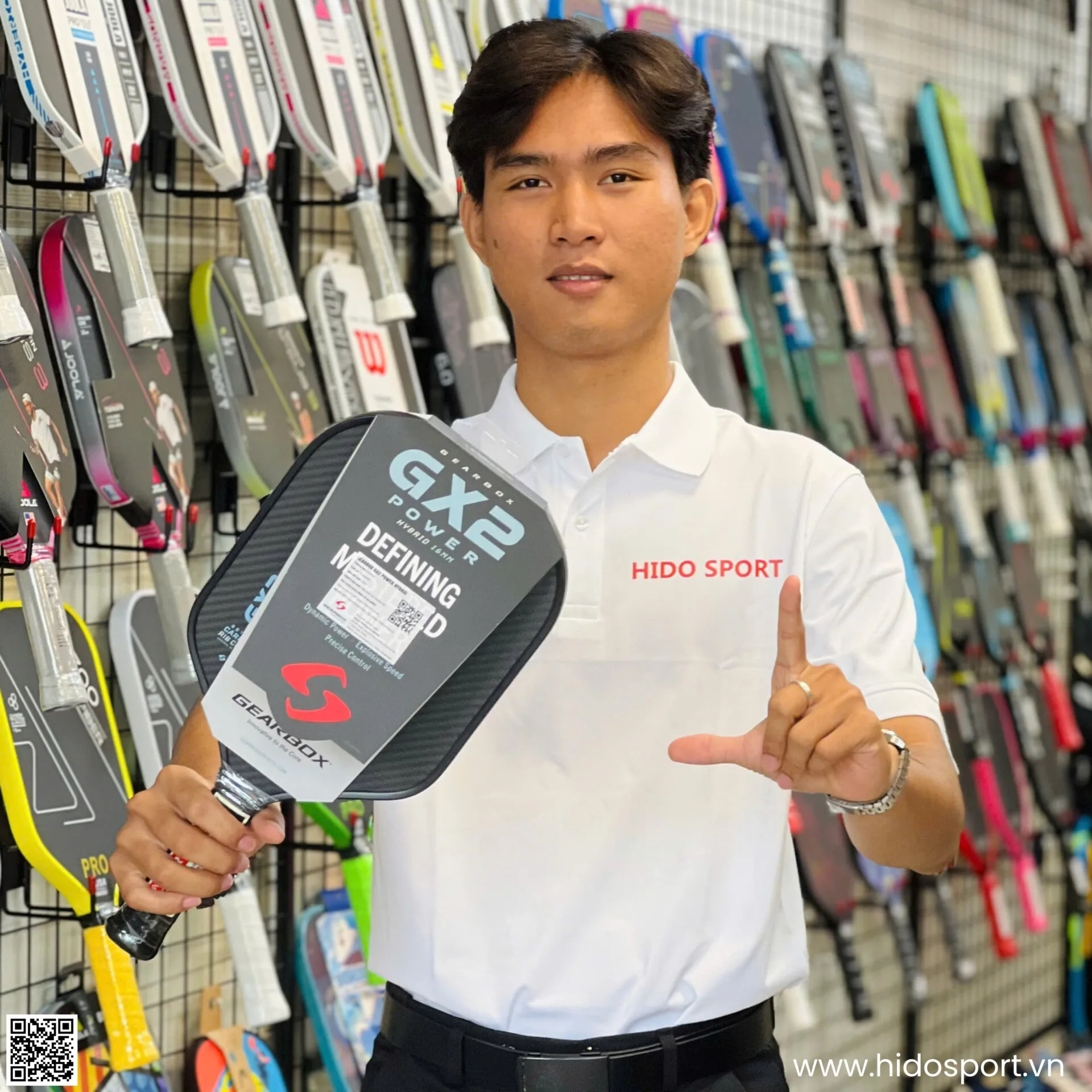 Vot Pickleball Gearbox Gx2 Power Hybrid Chinh Hang Hinh Anh Thuc Te Tai Hido Sport 01