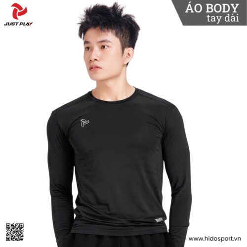 (TITLE)% BST 5 MÀU - Áo Body Thể Thao Just Play Chính Hãng 2025 - Đen