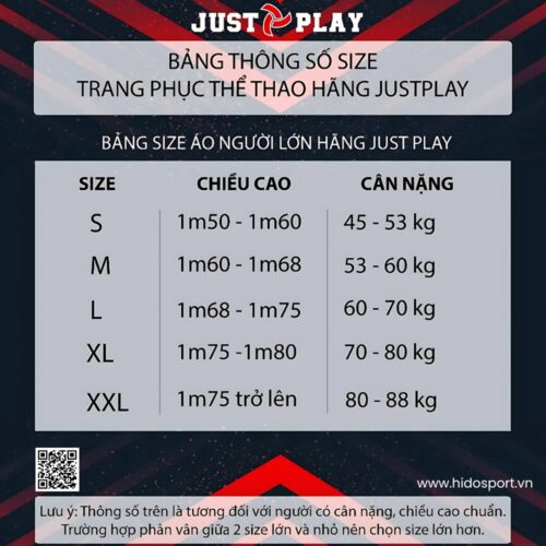 (TITLE)% BST 5 MÀU - Áo Body Thể Thao Just Play Chính Hãng 2025 - Size