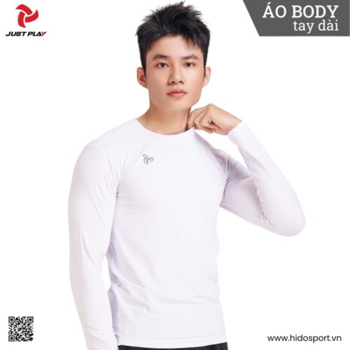 (TITLE)% BST 5 MÀU - Áo Body Thể Thao Just Play Chính Hãng 2025 - Trắng