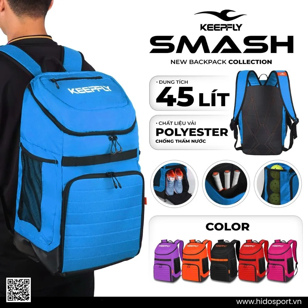 (TITLE)% Balo Pickleball Keepfly Smash Chính Hãng 2025 - Xanh