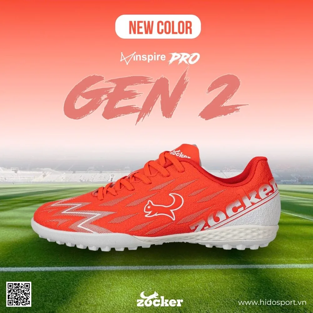 (TITLE)% Giày Bóng Đá Zocker Inspire PRO 2 2025 Chính Hãng - Đỏ