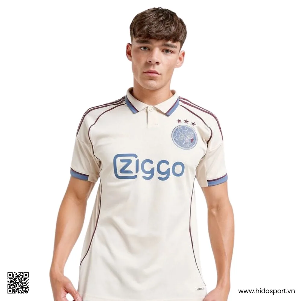 Quần Áo Bóng Đá Ajax Mẫu Thứ 3 25/26 Màu Be - HIDO SPORT
