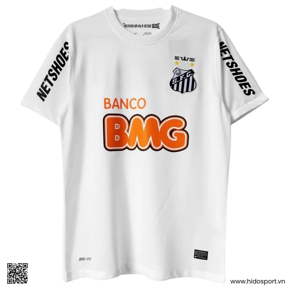 Quần Áo Bóng Đá Santos Retro Sân Nhà 2012/13 Màu Trắng - HIDO SPORT