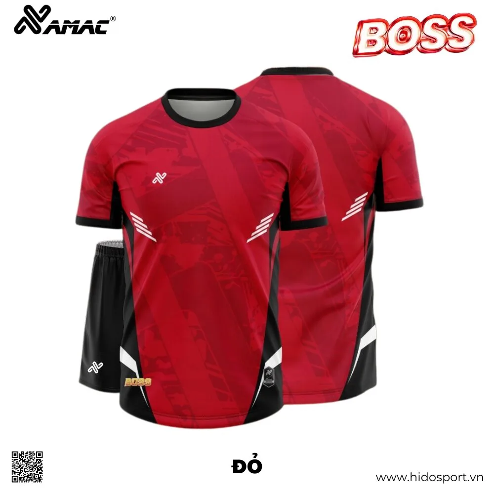 (TITLE)% BST 9 MÀU - Quần Áo Bóng Đá Thiết Kế Chính Hãng AMAC BOSS 2025 - Đỏ