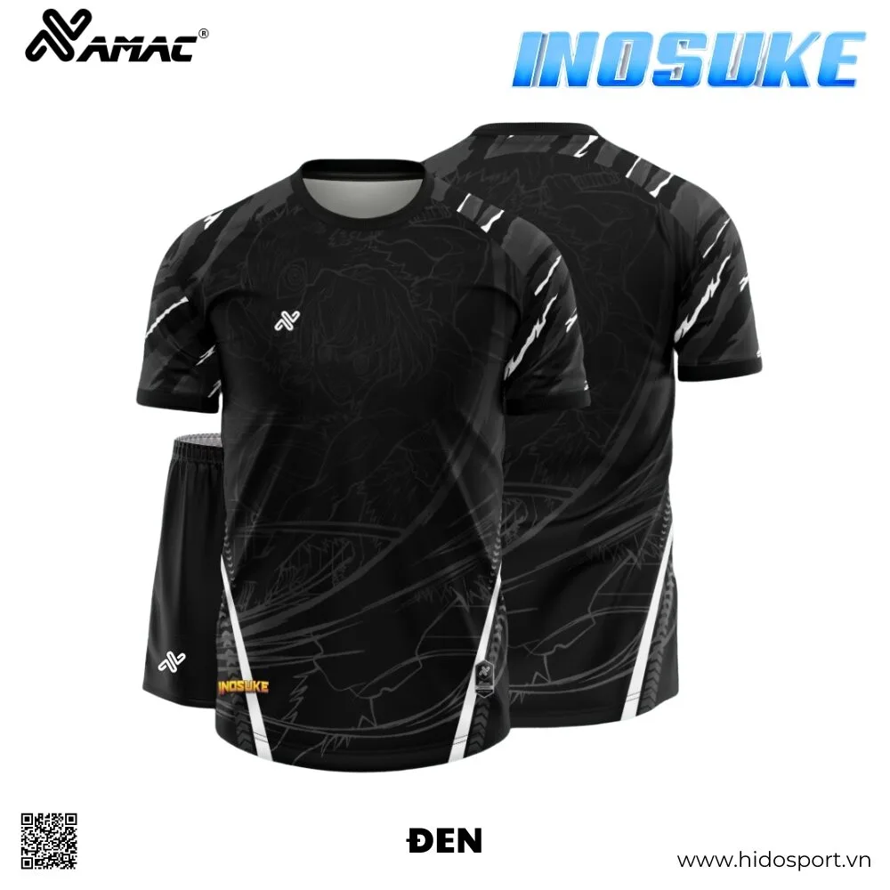 (TITLE)% BST 8 MÀU - Quần Áo Bóng Đá Thiết Kế Chính Hãng AMAC INOSUKE 2025 - Đen