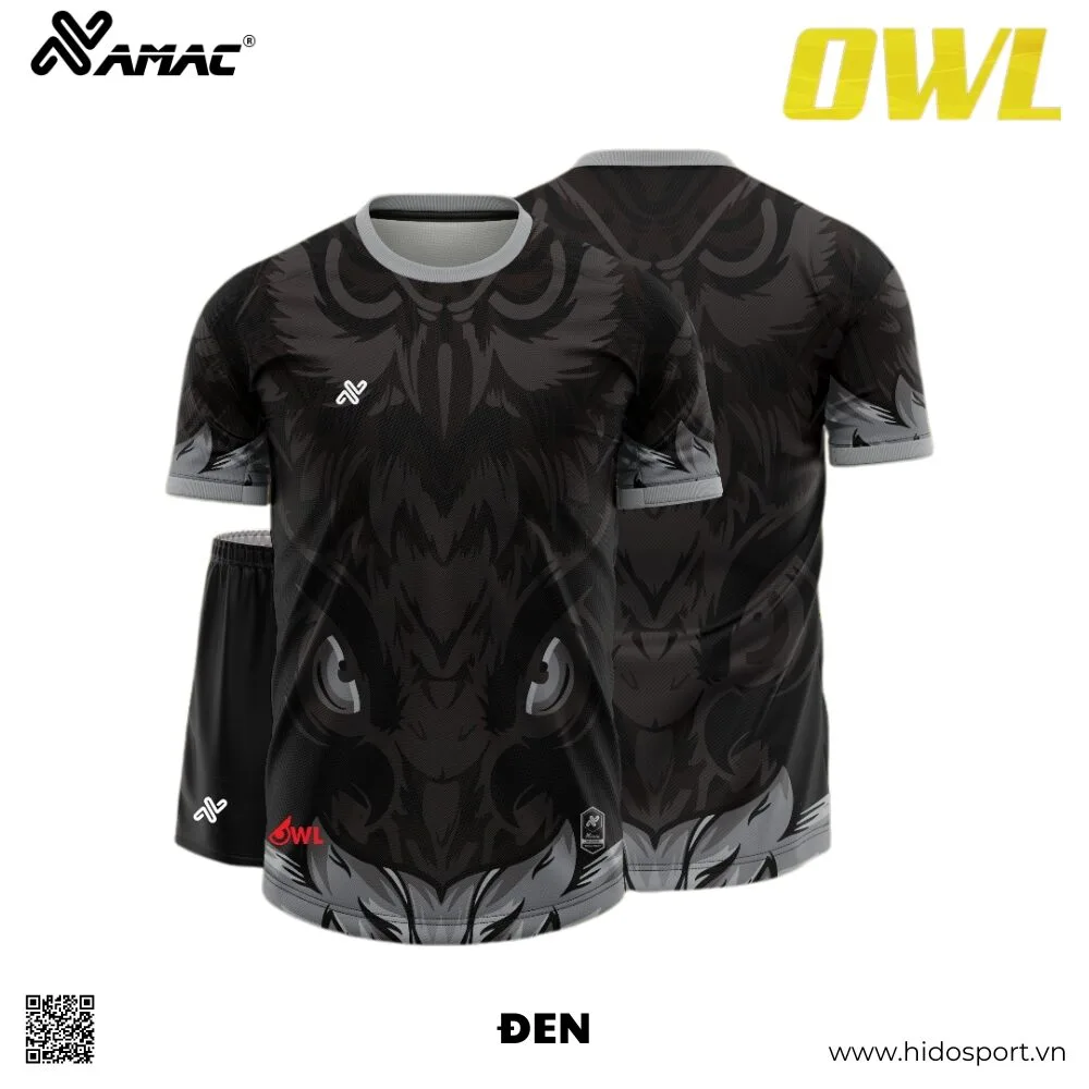(TITLE)% BST 8 MÀU - Quần Áo Bóng Đá Thiết Kế Chính Hãng AMAC OWL 2025 - Đen