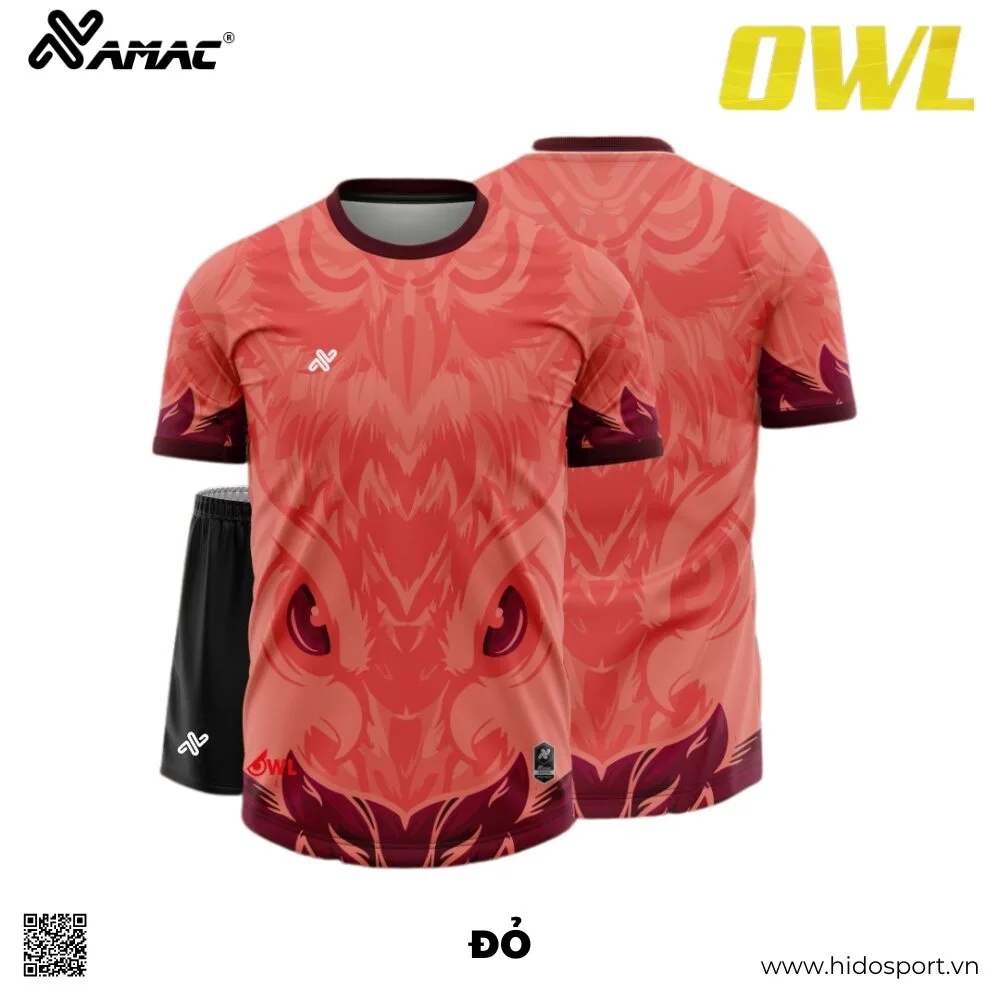 (TITLE)% BST 8 MÀU - Quần Áo Bóng Đá Thiết Kế Chính Hãng AMAC OWL 2025 - Đỏ