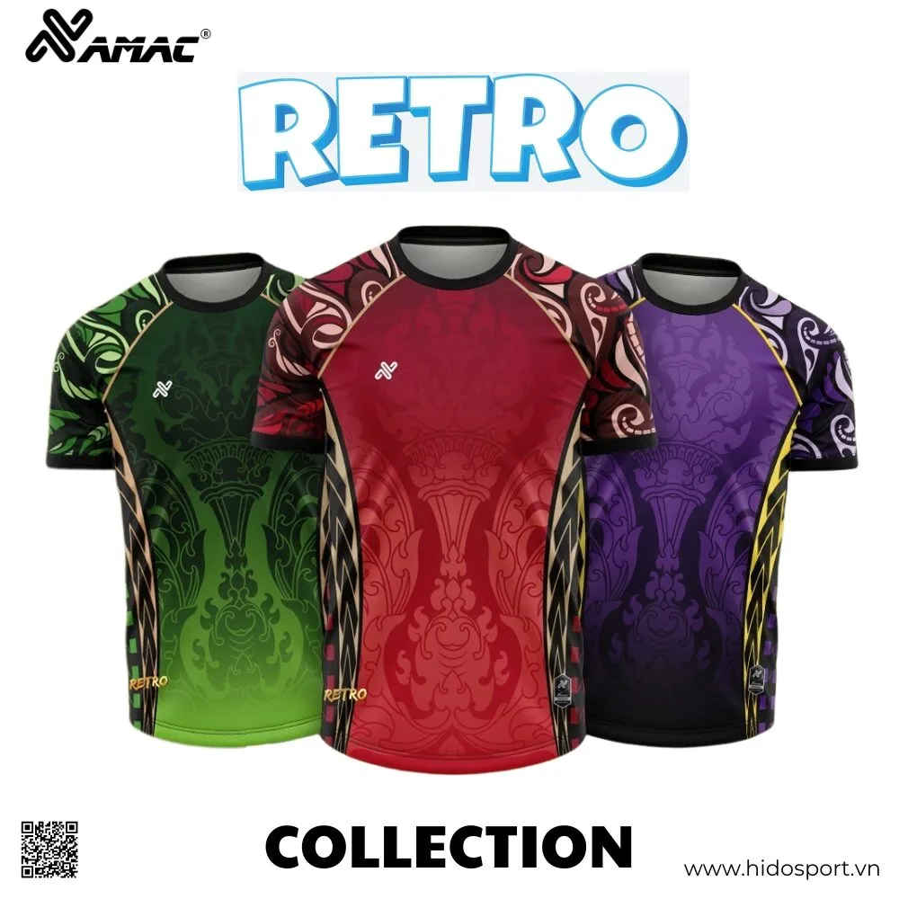BST 9 MÀU - Quần Áo Bóng Đá Thiết Kế Chính Hãng AMAC RETRO 2025 - HIDO SPORT