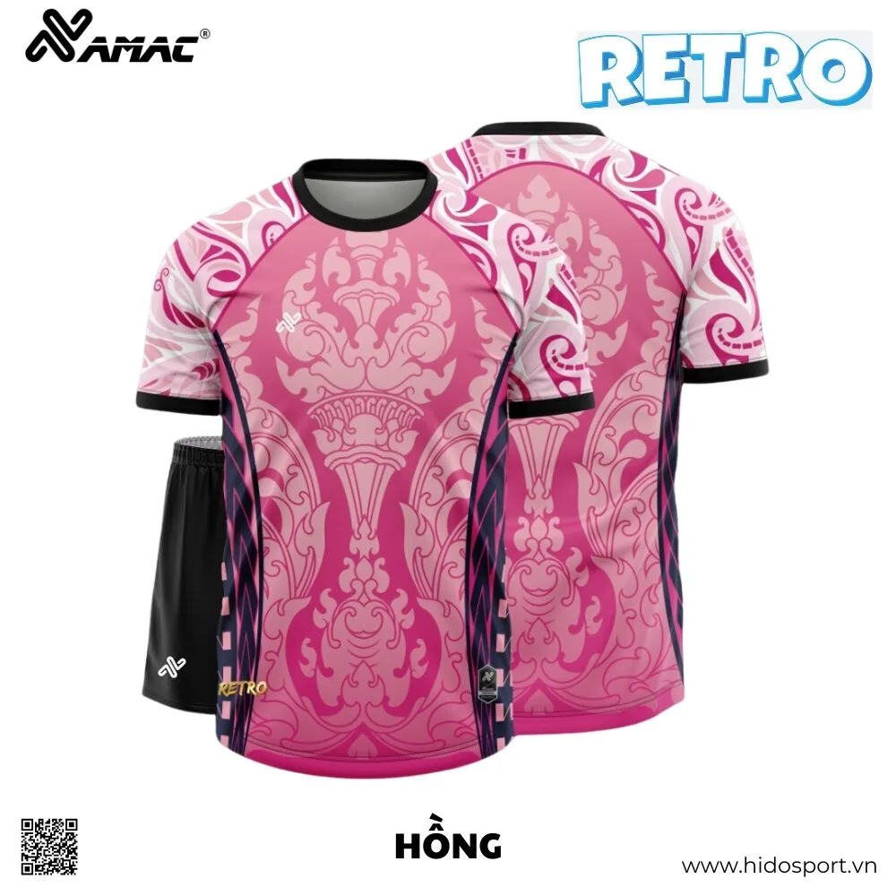 (TITLE)% BST 9 MÀU - Quần Áo Bóng Đá Thiết Kế Chính Hãng AMAC RETRO 2025 - Hồng
