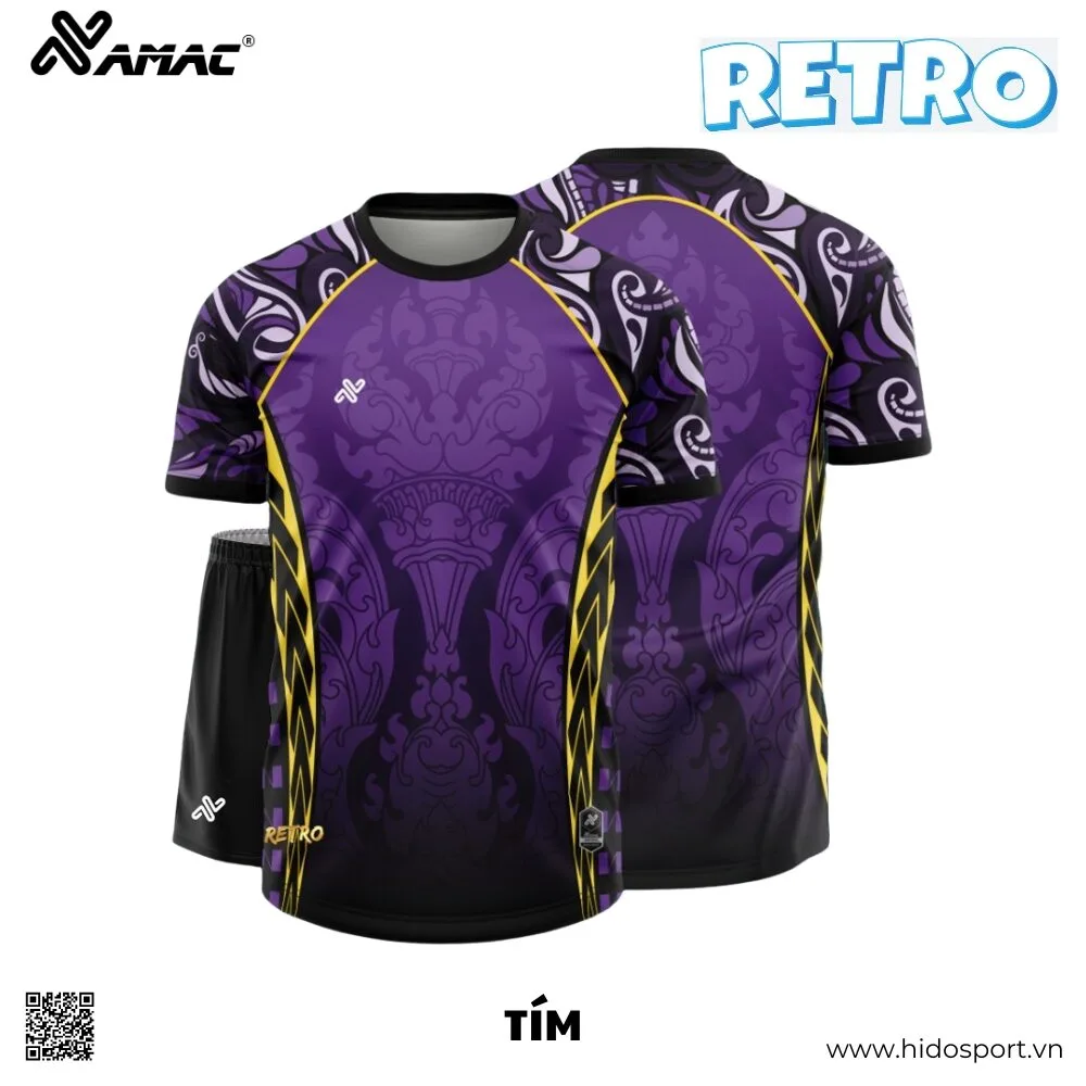 (TITLE)% BST 9 MÀU - Quần Áo Bóng Đá Thiết Kế Chính Hãng AMAC RETRO 2025 - Tím