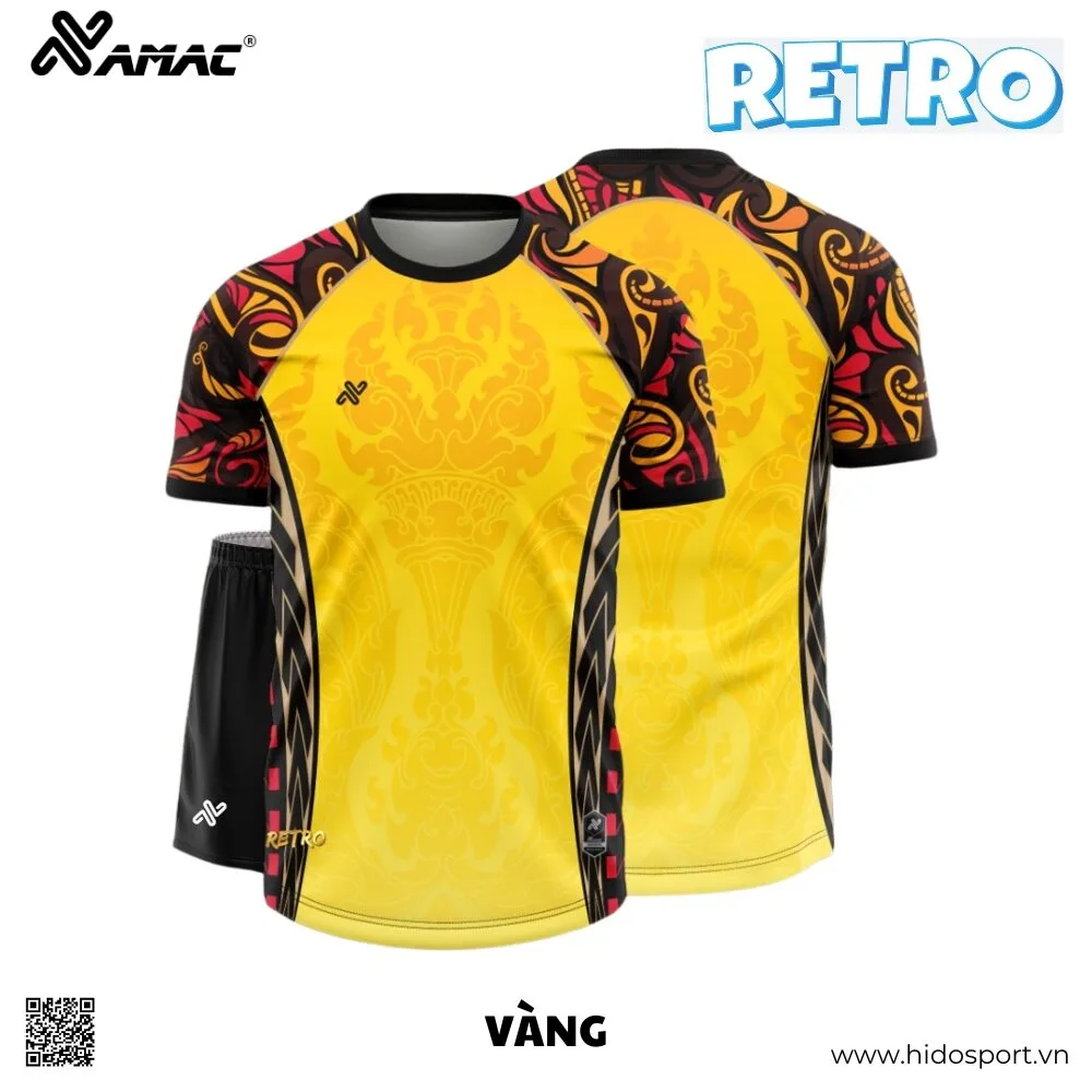 (TITLE)% BST 9 MÀU - Quần Áo Bóng Đá Thiết Kế Chính Hãng AMAC RETRO 2025 - Vàng