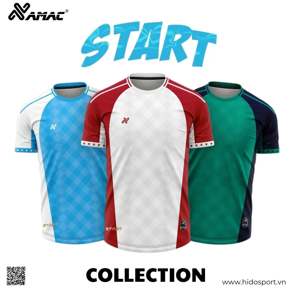 BST 8 MÀU - Quần Áo Bóng Đá Thiết Kế Chính Hãng AMAC START 2025 - HIDO SPORT
