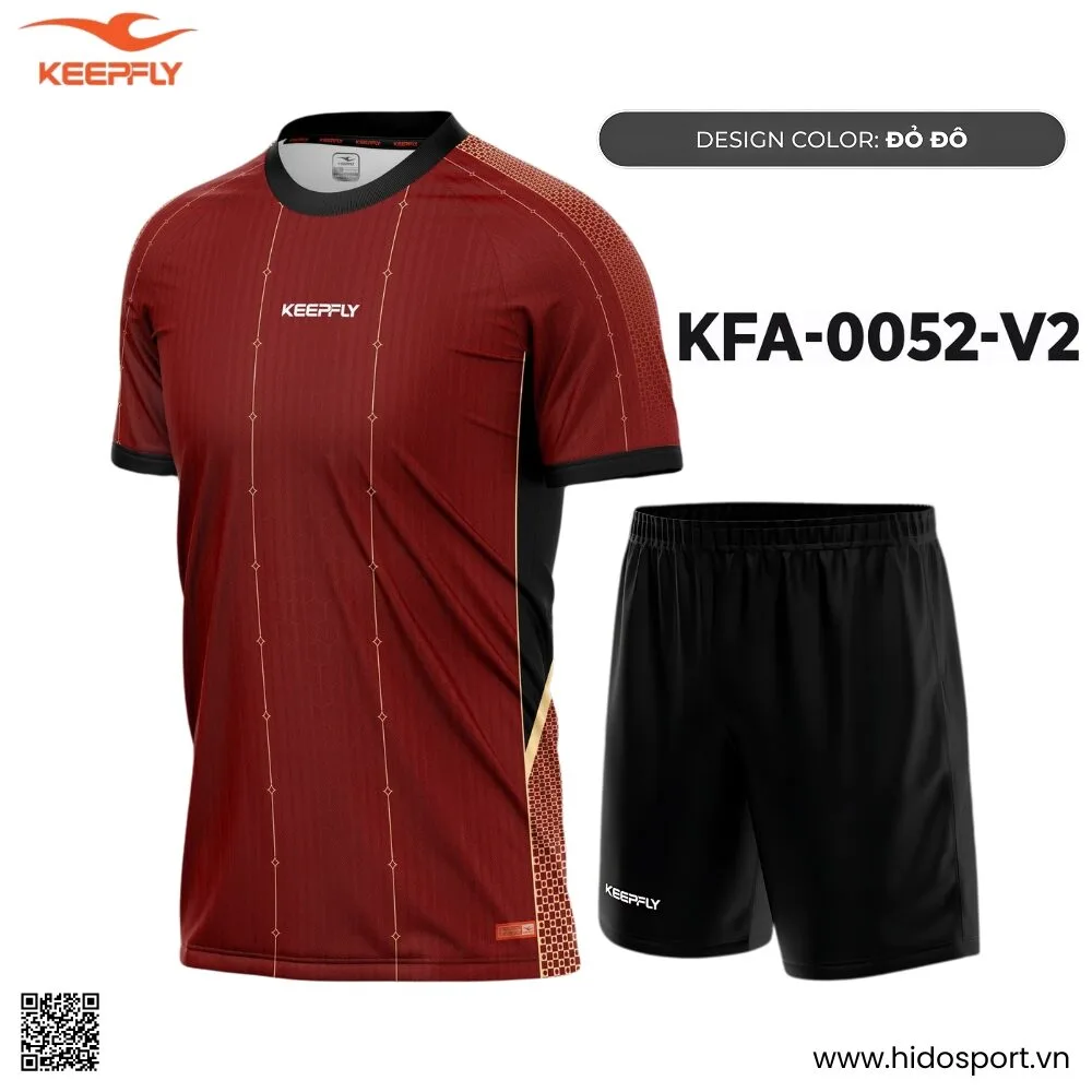 (TITLE)% BST 6 MÀU - Quần Áo Bóng Đá Thiết Kế Chính Hãng KFA-0052-V2 KEEPFLY ACTION 2025 - Đỏ Đô