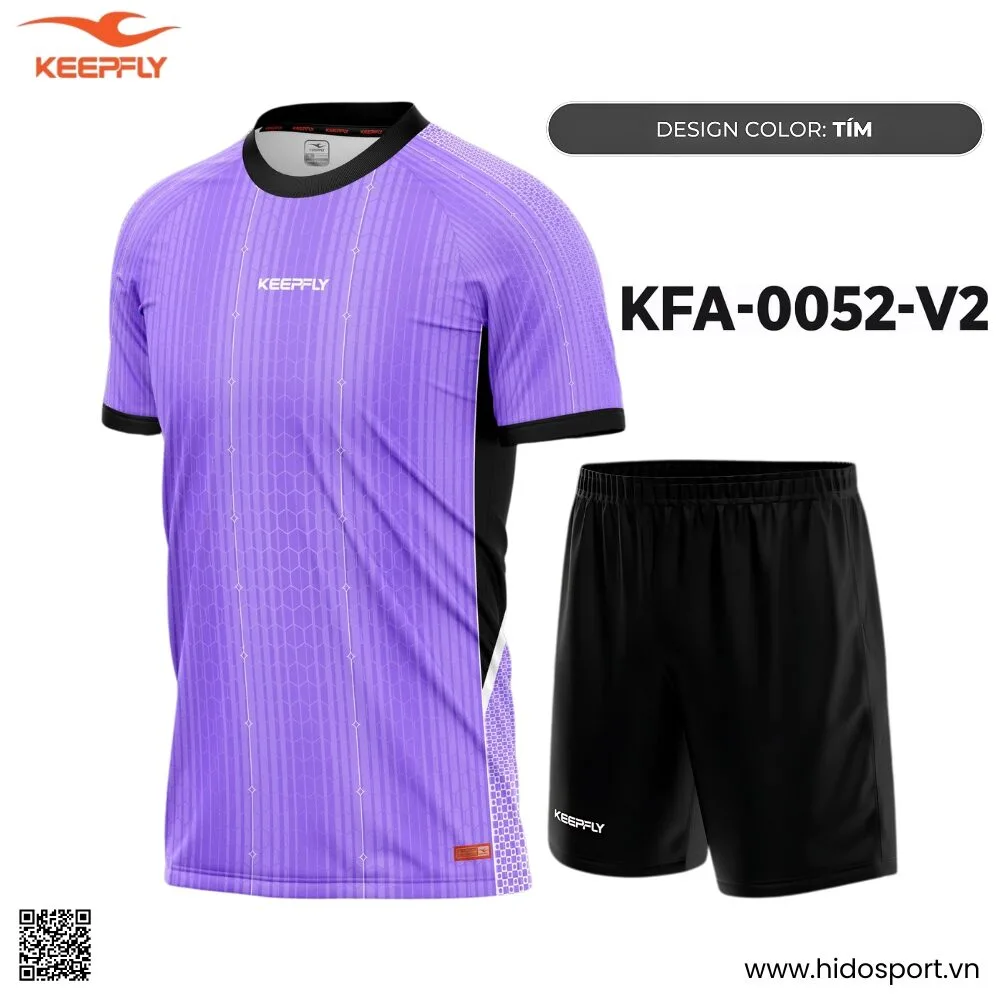 (TITLE)% BST 6 MÀU - Quần Áo Bóng Đá Thiết Kế Chính Hãng KFA-0052-V2 KEEPFLY ACTION 2025 - Tím