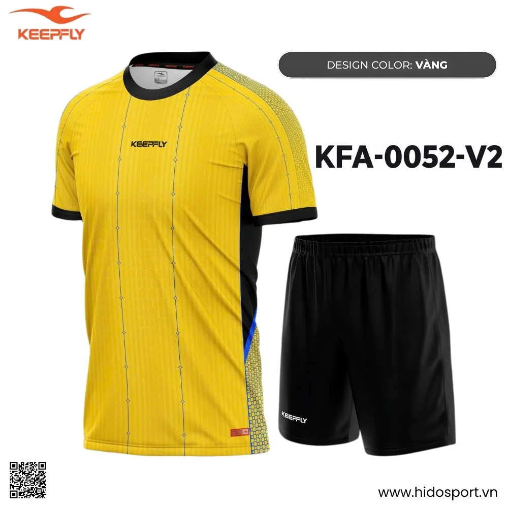 (TITLE)% BST 6 MÀU - Quần Áo Bóng Đá Thiết Kế Chính Hãng KFA-0052-V2 KEEPFLY ACTION 2025 - Vàng
