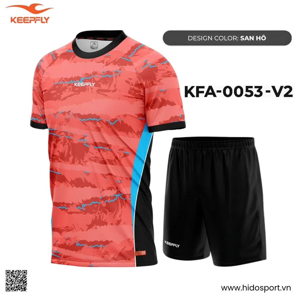(TITLE)% BST 6 MÀU - Quần Áo Bóng Đá Thiết Kế Chính Hãng KFA-0053-V2 KEEPFLY ACTION 2025 - San Hô