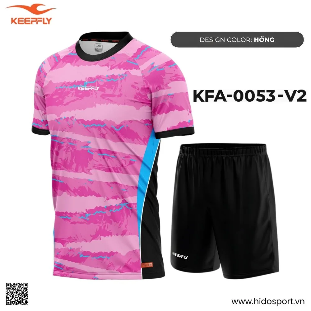 (TITLE)% BST 6 MÀU - Quần Áo Bóng Đá Thiết Kế Chính Hãng KFA-0053-V2 KEEPFLY ACTION 2025 - Hồng