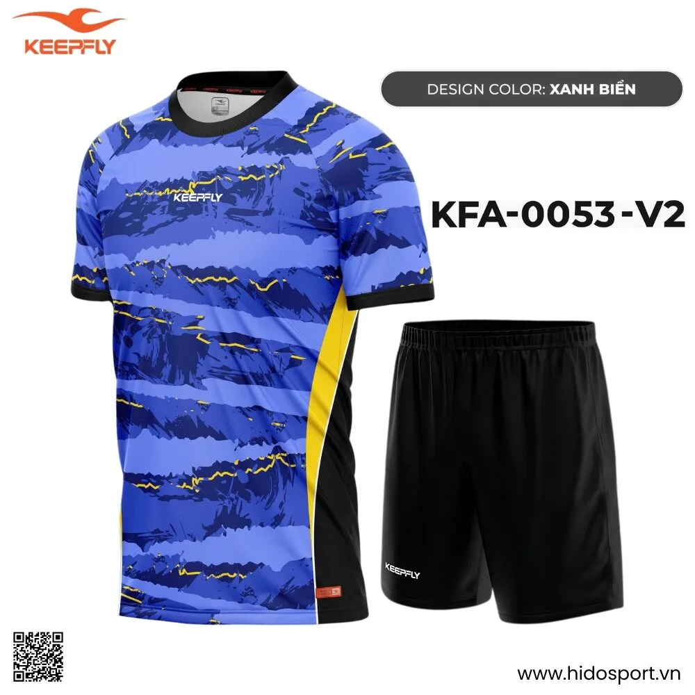 (TITLE)% BST 6 MÀU - Quần Áo Bóng Đá Thiết Kế Chính Hãng KFA-0053-V2 KEEPFLY ACTION 2025 - Xanh Biển