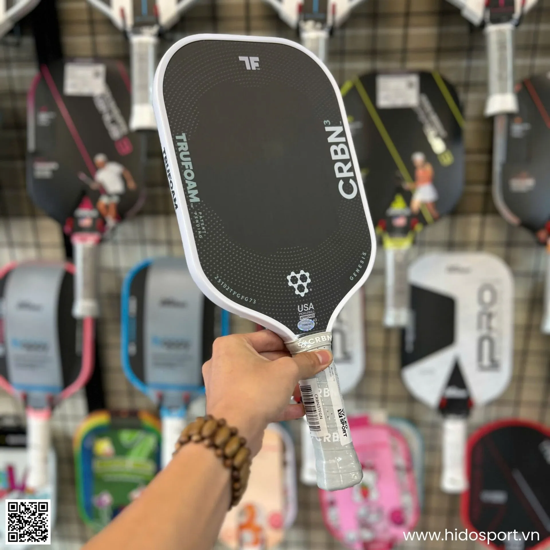 (TITLE)% Vot Pickleball Crbn Trufoam Hybrid 14mm Chinh Hang 002