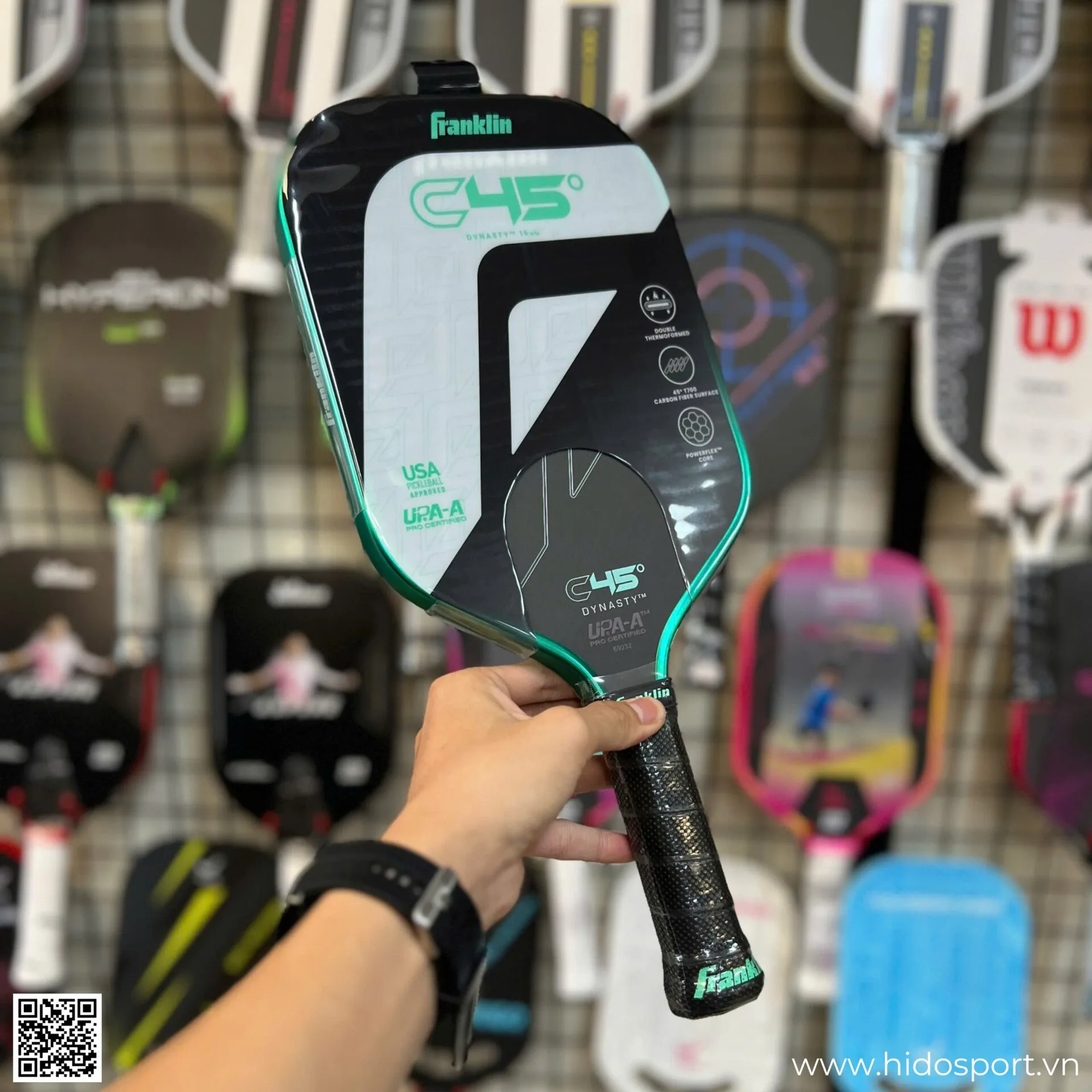 (TITLE)% Vot Pickleball Franklin C45 Carbon Fiber Paddle Series 02