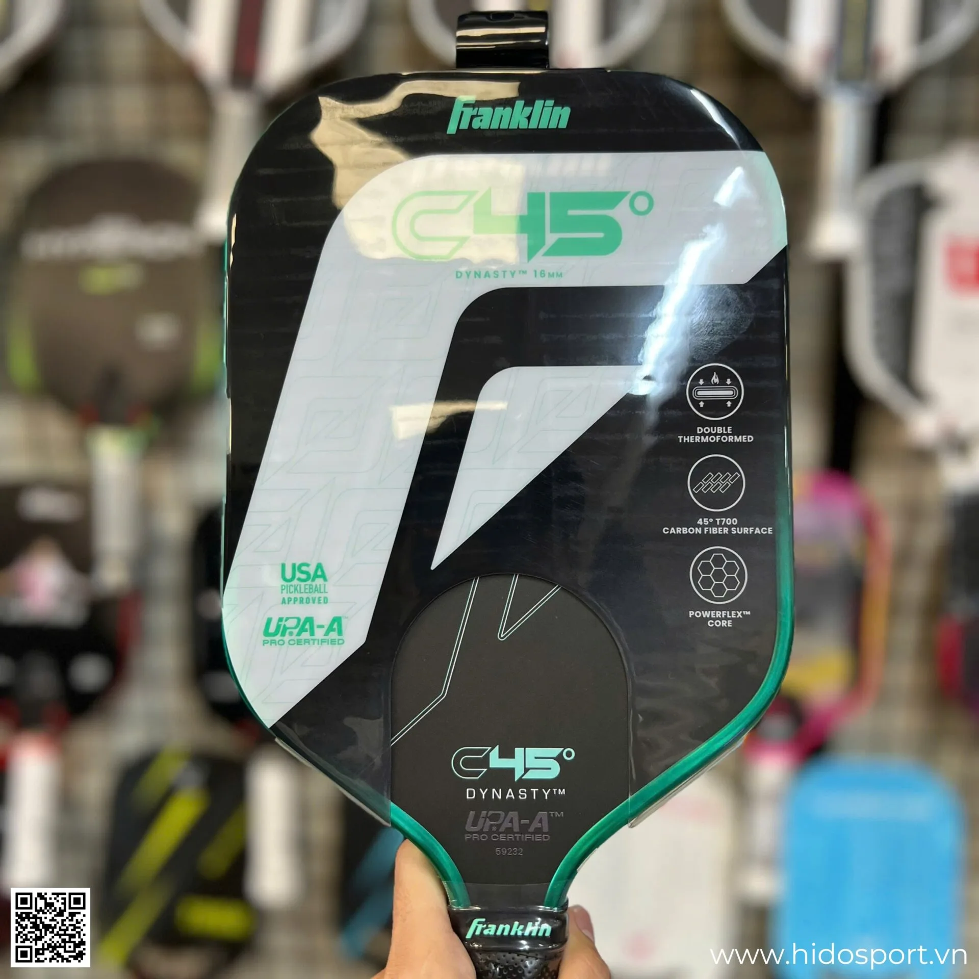 (TITLE)% Vot Pickleball Franklin C45 Carbon Fiber Paddle Series 03