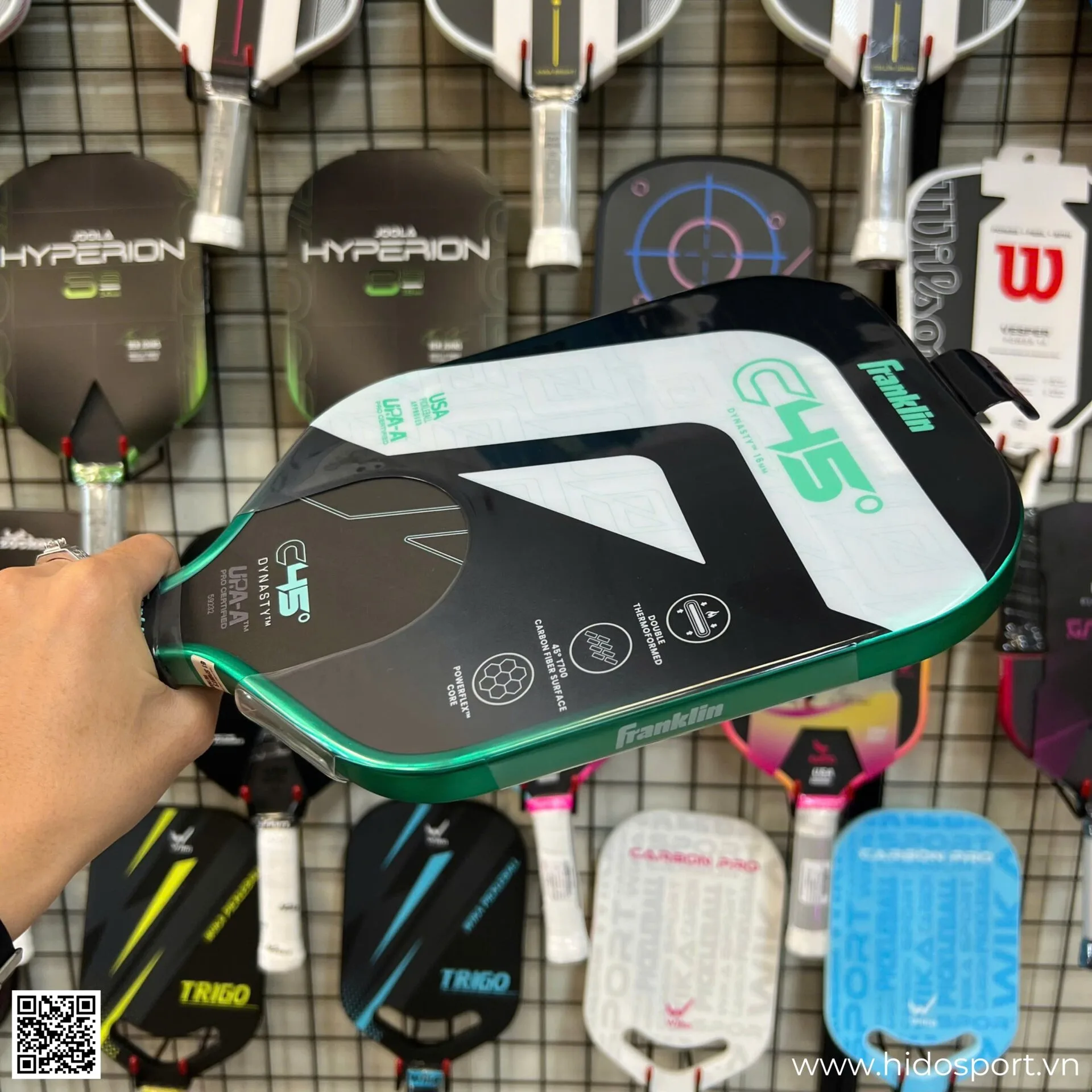 (TITLE)% Vot Pickleball Franklin C45 Carbon Fiber Paddle Series 05