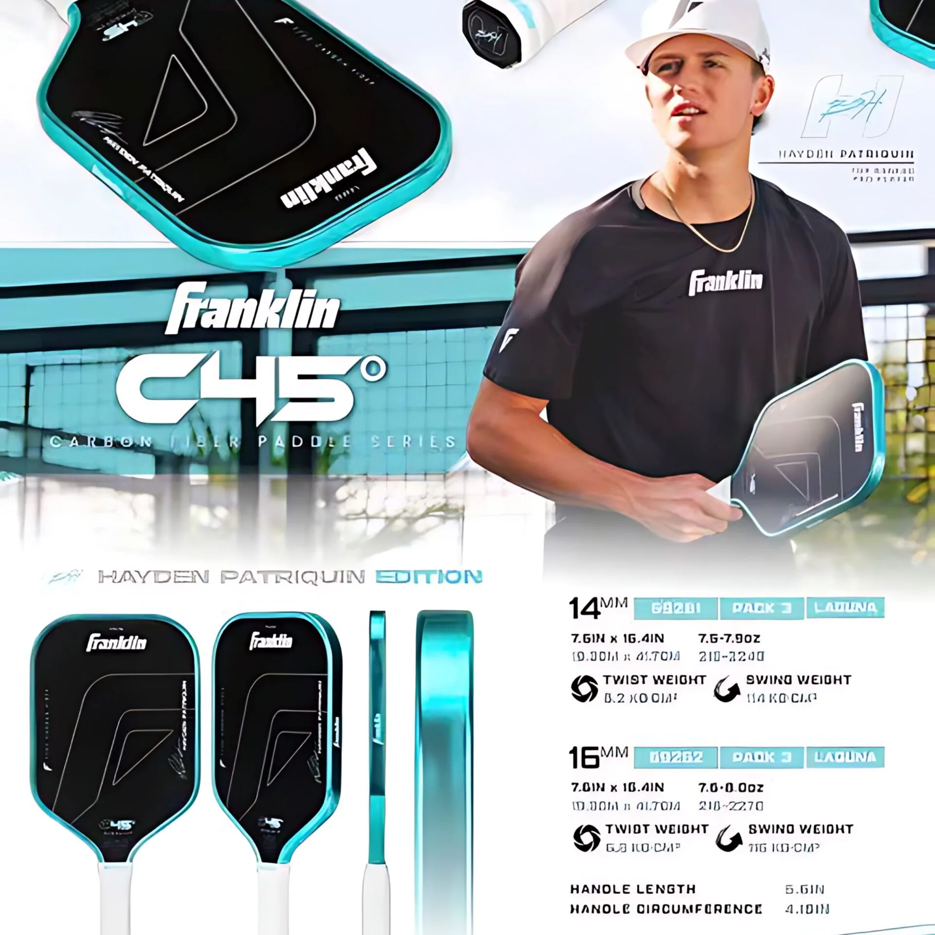 (TITLE)% Vot Pickleball Franklin C45 Hayden Patrinquin Edition Chinh Hang 14mm 16mm Hinh 004