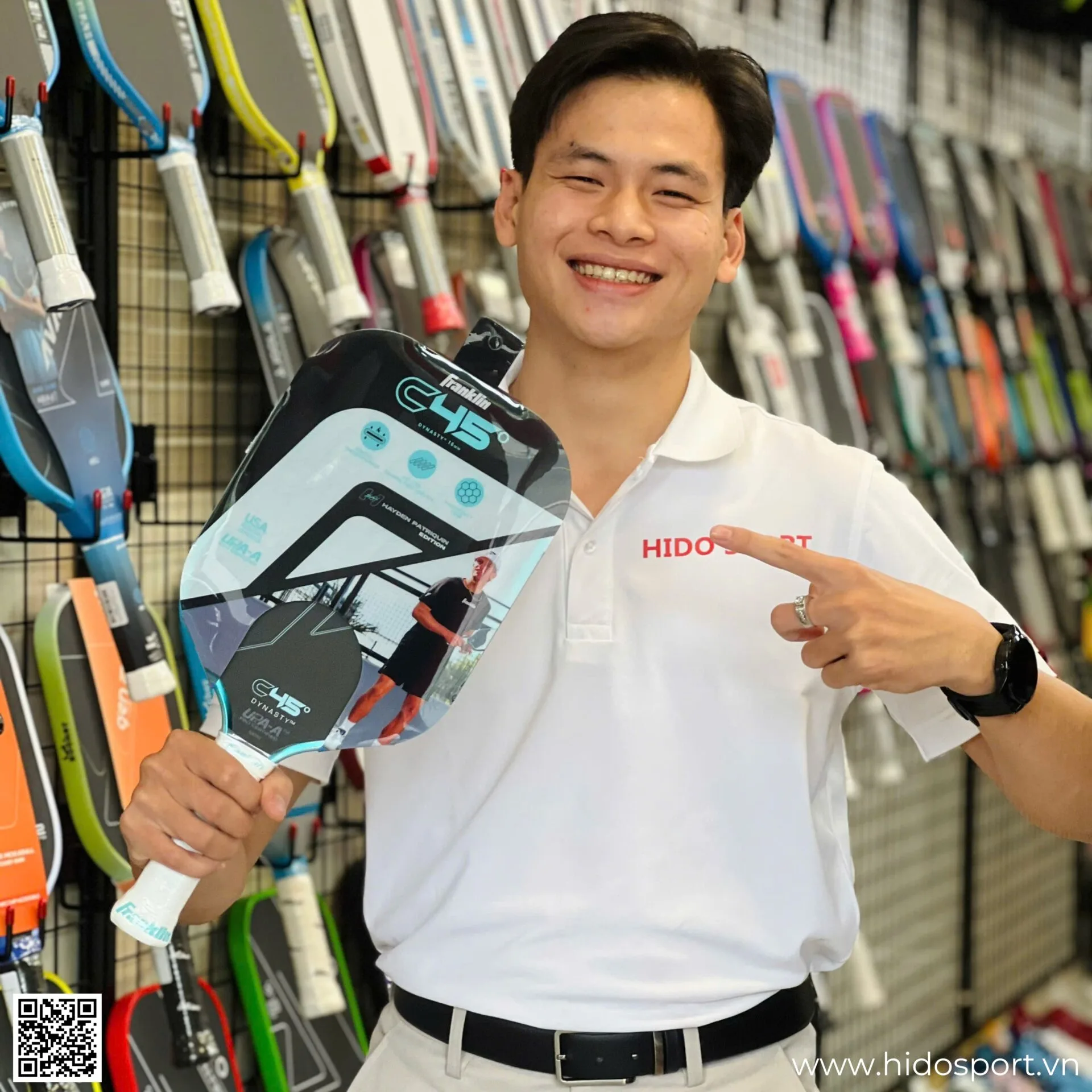 (TITLE)% Vot Pickleball Franklin C45 Hayden Patrinquin Edition Hinh Anh Doc Quyen Tai Hido Sport 02