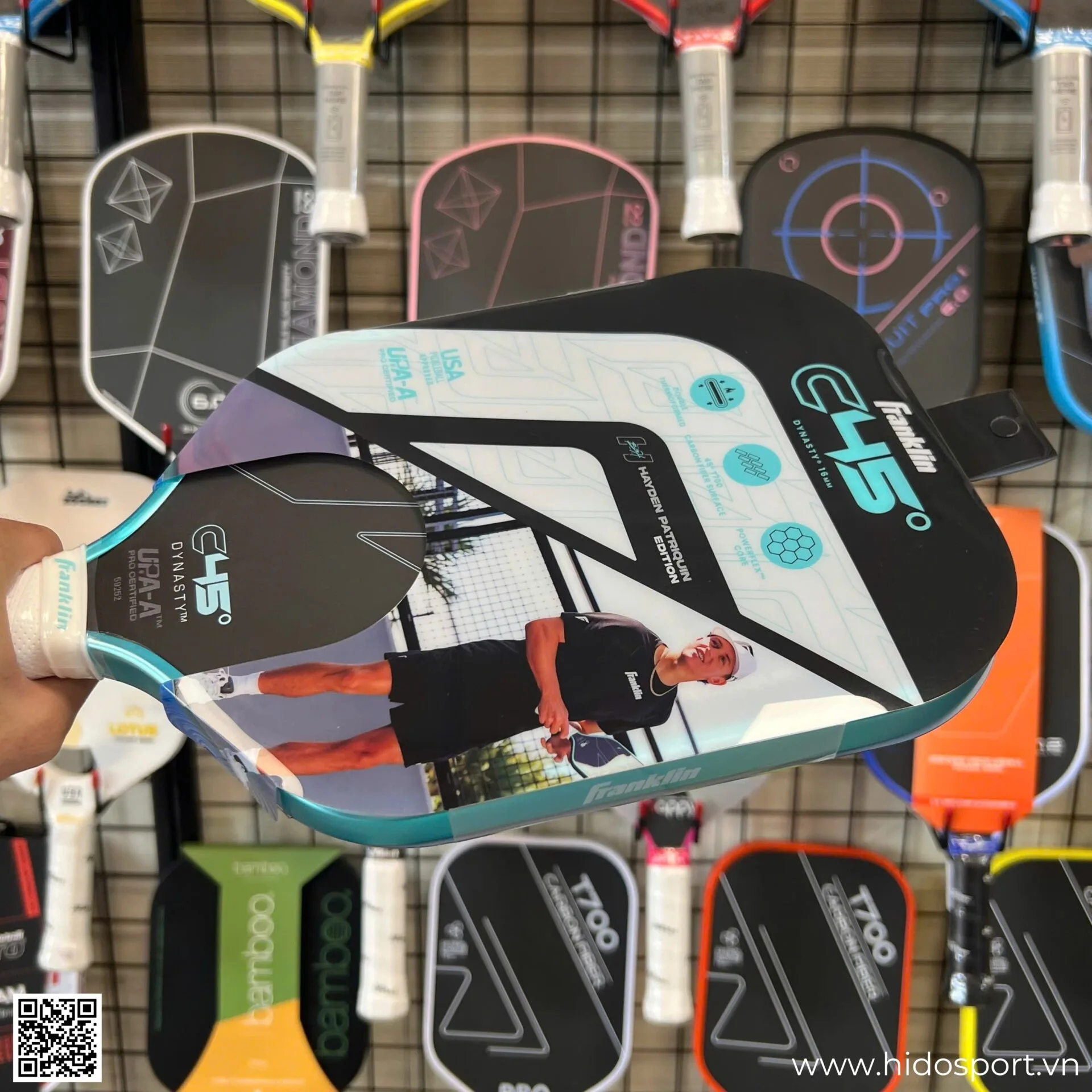 (TITLE)% Vot Pickleball Franklin C45 Hayden Patrinquin Edition Hinh Anh Doc Quyen Tai Hido Sport 06
