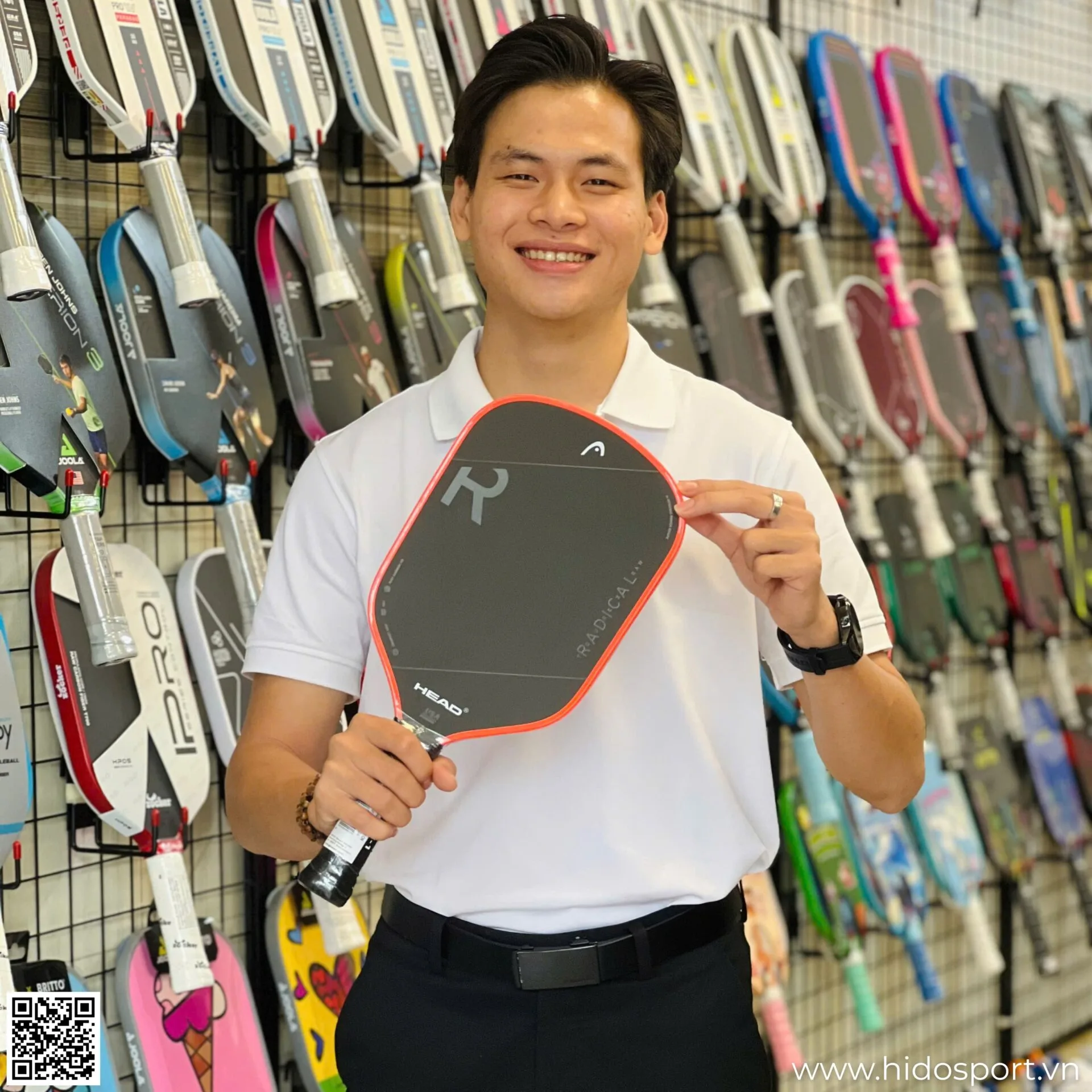 Vot Pickleball Head Radical Tour Ex Raw 15mm 230gr Hinh Anh Thuc Te Tai Hido Sport 01