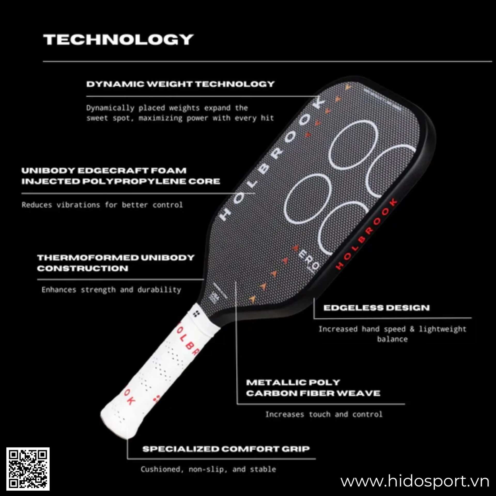 (TITLE)% Vot Pickleball Holbrook Pro Aero Metallic T 14mm 16mm 004