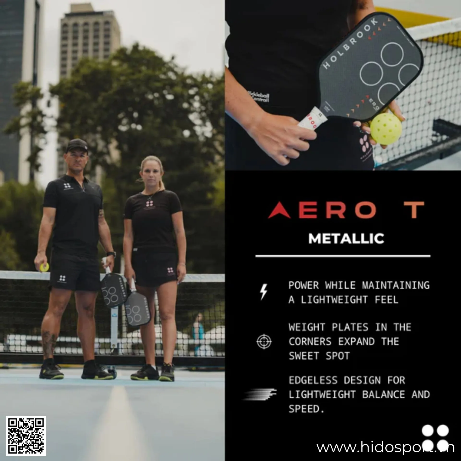 (TITLE)% Vot Pickleball Holbrook Pro Aero Metallic T 14mm 16mm 005